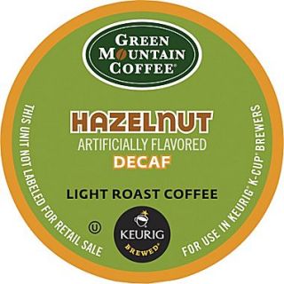 Keurig K Cup Green Mountain Hazelnut Decaf Coffee, Decaffeinated, 24/Pack