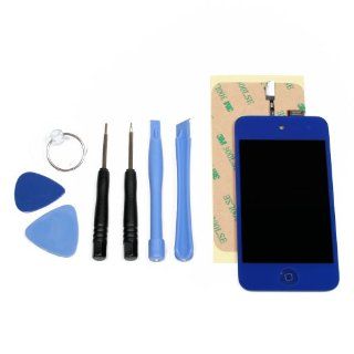 Interfuse� Blue iPod Touch 4th Gen LCD Digitizer Glass Screen Assembly + Home Button, Tools & Adhesive Cell Phones & Accessories