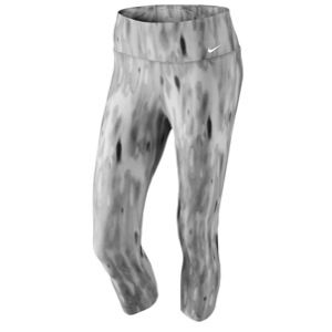 Nike Legend 2.0 Printed Poly Capris   Womens   Training   Clothing   Wolf Grey/Dark Charcoal/White