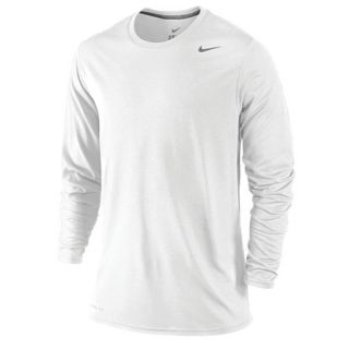 Nike Legend Dri FIT L/S T Shirt   Mens   Training   Clothing   White