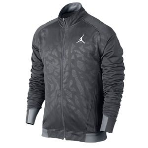 Jordan S.Flight Jacket   Mens   Basketball   Clothing   Dark Grey/Cool Grey/White