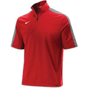 Nike S/S Hot Jacket   Mens   Baseball   Clothing   Scarlet/Flint Grey