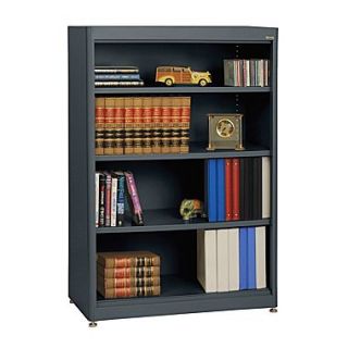Sandusky Elite 36 x 18 x 52 Steel Radius Edge Stationary Bookcase, Charcoal