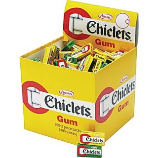 Chiclets Chewing Gum, 200 Packs/Box