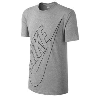Nike Signal Exploded Outline S/S T Shirt   Mens   Casual   Clothing   Dk Grey Heather/Black