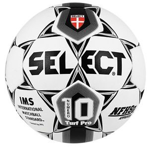 Select Numero 10 Turf Pro Soccer Ball   Soccer   Sport Equipment   White/Black/Silver