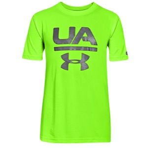 Under Armour NFL Combine Authentic T Shirt   Boys Grade School   Training   Clothing   Hyper Green/Graphite/Reflective