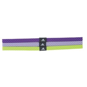 adidas 3 Pack Hairbands   Womens   Basketball   Accessories   Tribe Purple/Glow Purple/Slime/Urban Sky