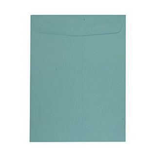 JAM Paper 9 x 12 Open End Straight Flap Envelopes With Gummed Closure, Light Blue, 100/Pack