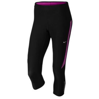 Nike Dri Fit Tech Capris   Womens   Running   Clothing   Black/Club Pink