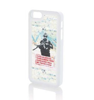 Banksy Vandals Found Vandalising IPhone 5 Case   White Cell Phones & Accessories