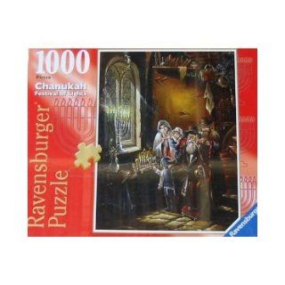 CHANUKAH FESTIVAL OF LIGHTS 1000 Piece Puzzle No. 81959 by Ravensburger. 20" x 27" (50 x 70 cm) completed. 2007 Alex Levin, Artist. Ships worldwide Expedited SEALED IN FACTORY SHRINKWRAP. GIFT GIVING CONDITION Alex Levin Books