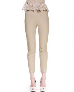 Womens Skinny Side Zip Pants, Khaki   Alexander McQueen   Khaki (44/10)