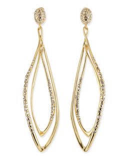 Pave Yellow Golden Orbiting Earrings   Alexis Bittar   Gold