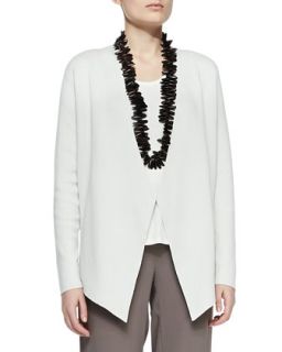 Silk Cotton Interlock Jacket, Womens   Eileen Fisher   Black (1X (14/16))