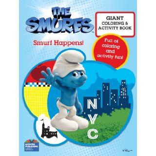 Smurfs Movie Giant Color Book   Smurf Happens Modern Publishing 9780766639850 Books