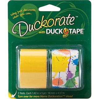 Duck Tape Brand Duct Tape, Splatter and Yellow, 1.42x 5 Yards Each