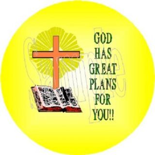 God Has Great Plans for You / 3" Christian Pinback Button 50ea Novelty Buttons And Pins Clothing