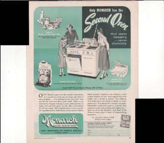 Monarch Electric Roaster Range Only Monarch Has The Second Oven That Saves Stooping Saves Electricity 1948 Vintage Antique Advertisement  Prints  
