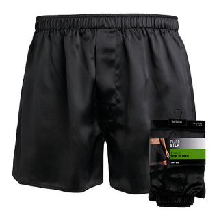 Thomas Nash Black silk boxer shorts
