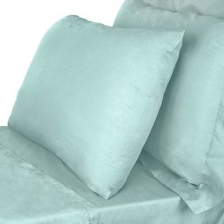 Aqua cotton rich percale bed sheets