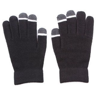 Vintage Home Grippem Black Micro velvet Touch Screen Gloves Black Size One Size Fits Most