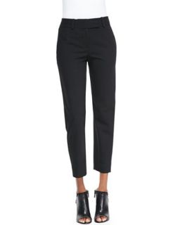 Womens Crepe Cropped Tailored Pants   LAgence   Black (4)