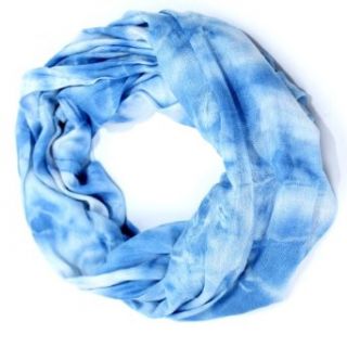 JTC Tie Dye Infinity Scarf L33" x W26" Blue