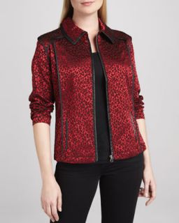 Womens Festive & Wild Jacquard Jacket   Berek   Red (SMALL (4/6))
