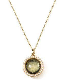 18K Gold Rock Candy Mini Lollipop Necklace in Pyrite & Diamonds   Ippolita  