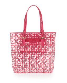 Molly Logo Maze Print Tote Bag, Pink Maze   Elaine Turner