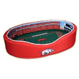 Stadium Cribs Arkansas Razorbacks Football Stadium Pet Bed   Size Medium,