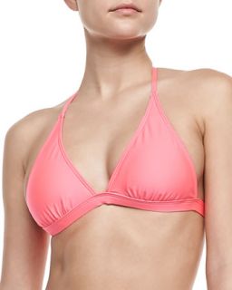 Womens Classic Halter Bikini Top   Ella Moss Swim   Bright pink (MEDIUM/8)