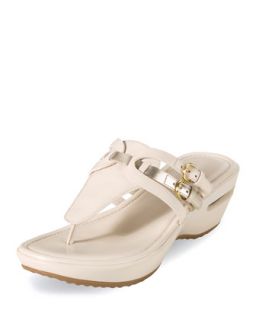 Melissa Buckled Thong Sandal, Ivory/Gold   Cole Haan   Ivory/Gold (37.5B/7.5B)