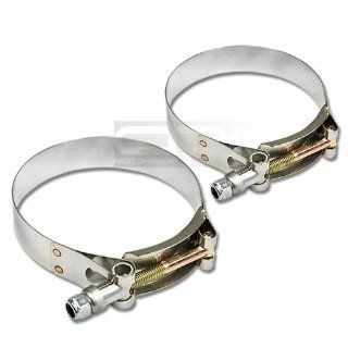 DPT, DPT TC 3 X2, Two Pieces of 3 Inches Stainless Steel T Bolt Clamp for Intake Turbo Exhaust Intercooler Silicone Hose Coupler Automotive