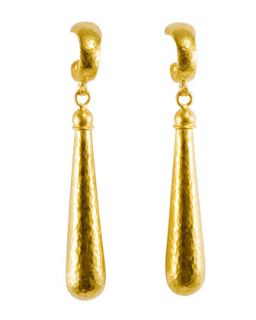 Splash 24k Gold Long Drop Earrings   Gurhan   Gold (24K )