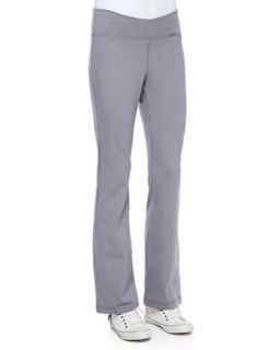 Womens Organic Cotton Yoga Pants   Eileen Fisher   Pewter (XL (18))