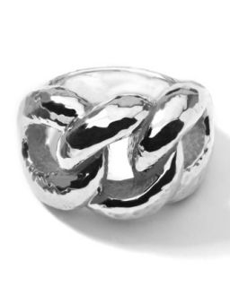 Silver Hammered Wavy Knot Ring   Ippolita   Silver (7)