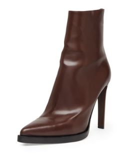 Faux Leather Point Toe Ankle Boot, Brown   Stella McCartney   Brown (39.5B/9.5B)
