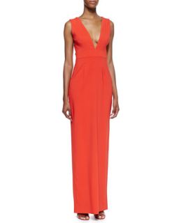 Womens Plunging V Neck Crepe Gown   Raoul   Acred (12)
