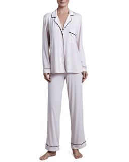 Womens Gisele Long Pajama Set, Sorbet/Black   Eberjey   Sorbet w/Blk trim
