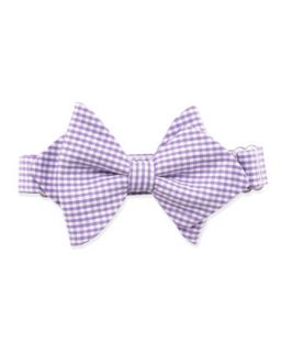 Gingham Baby Bow Tie, Purple   Purple