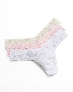 Womens Signature Lace Low Rise Thong   Hanky Panky   Bliss pink (ONE SIZE)