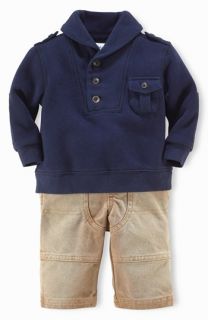 Ralph Lauren Shawl Collar Sweater & Denim Pants (Baby Boys)