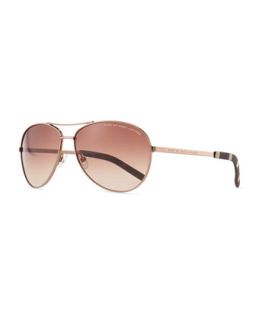 Aviator Sunglasses, Shiny Brown   MARC by Marc Jacobs   Shiny brown