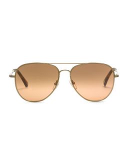 Updated Aviator Sunglasses   Michael Kors   Chrome