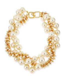 Multi Strand Simulated Pearl Necklace   Kenneth Jay Lane   Pearl