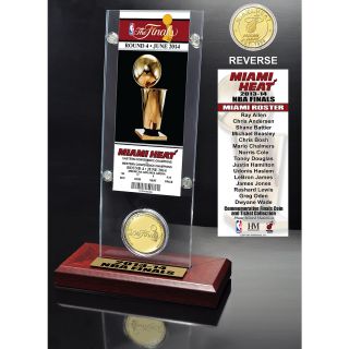 The Highland Mint Miami Heat 2014 NBA Finals Ticket & Bronze Coin Acrylic