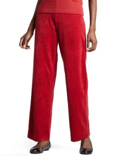 Womens Velour Pants, Petite   Joan Vass   Crimson red (0P (4P))
