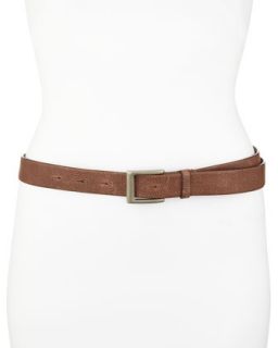Textured Leather Belt, Brown   Brunello Cucinelli   Brown (XL/46)